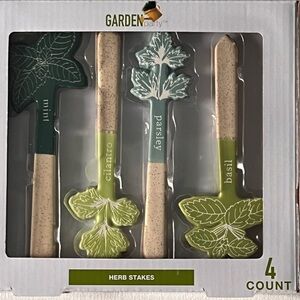 Garden Party Herb Stakes - (2) Set of 4 NIB - Parsley, Mint, Cilantro & Basil